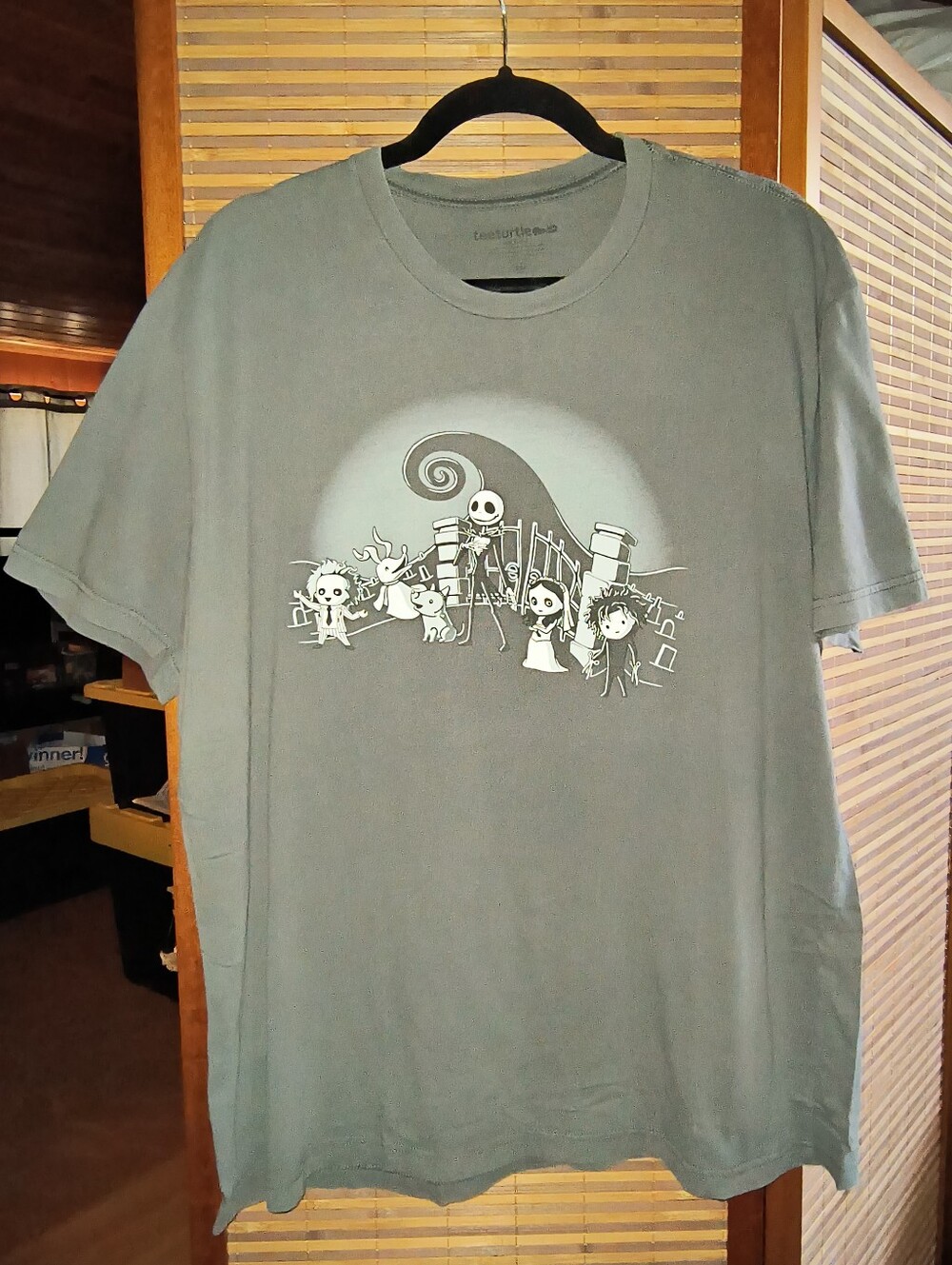 Tee Turtle Gray Nightmare Before Christmas Tim Burton Characters Graphic Tee